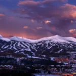 Private shuttle van driving from Denver Airport to Breckenridge